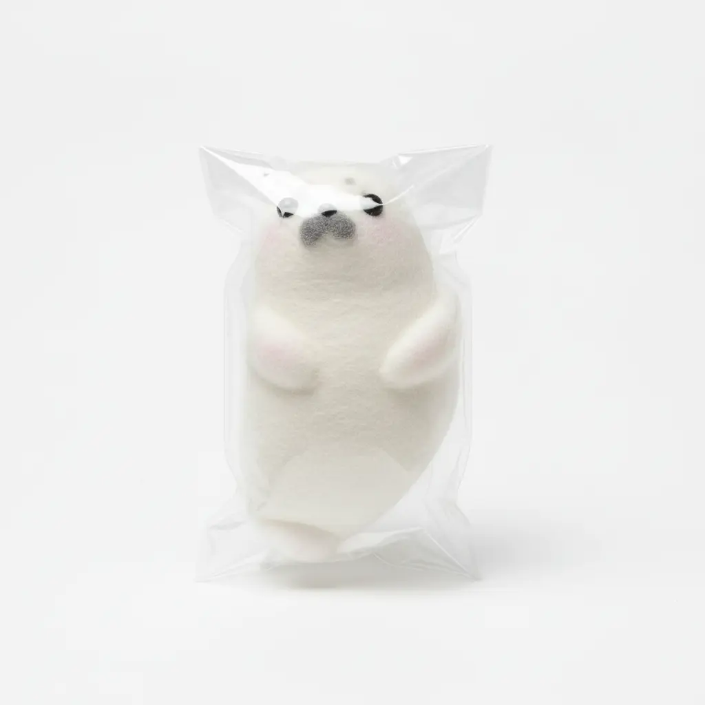Handmade White Seal Squishy Fidget Toy, Stress Relief Fidgeting Tool for Adults & Kids, Autism Calming Aid, Non-Edible Gift