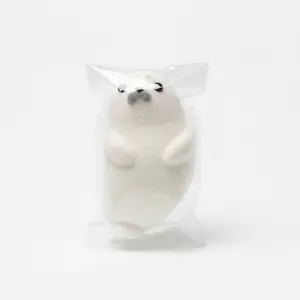 Handmade White Seal Squishy Fidget Toy Stress Relief for Adults Autism Calming Tool Kid's Gift Non Edible