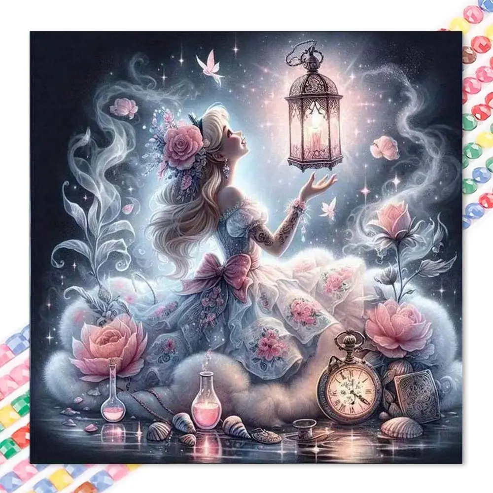 1 set of DIY diamond painting kit, 5D diamond art set, DIY decoration dream fairy mosaic, diamond art, DIY art home decor, suitable for Christmas.