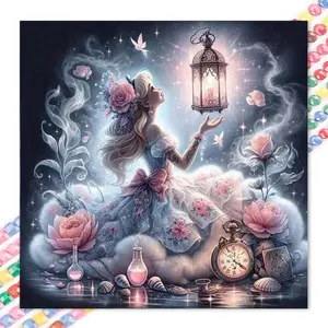 1 set of DIY diamond painting kit, 5D diamond art set, DIY decoration dream fairy mosaic, diamond art, DIY art home decor, suitable for Christmas.