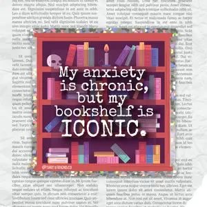 Iconic Bookshelf Sticker - vinyl decal for computers, notebooks, water bottles