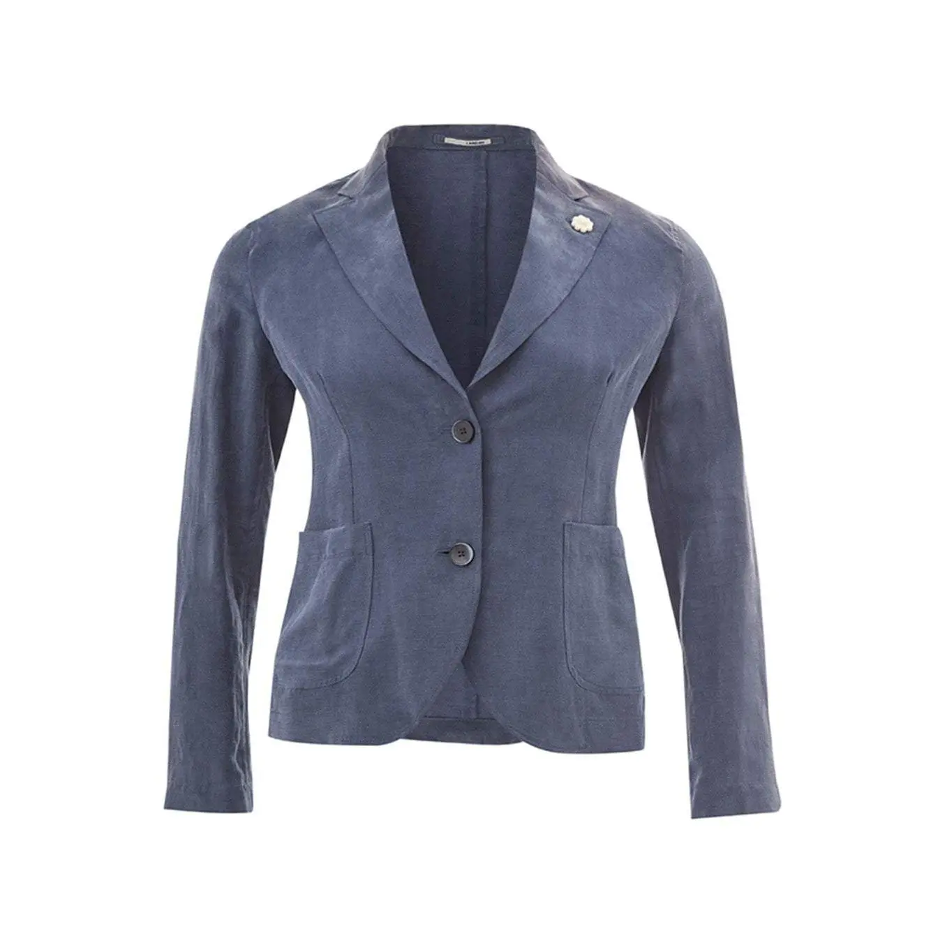Lardini Blue Viscose Jacket