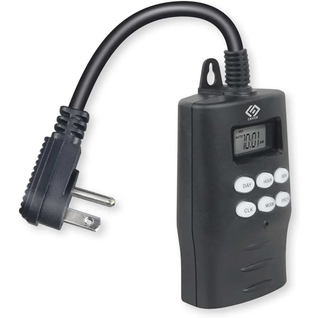 Outdoor Digital Timer for Lights - 7-Day Programmable Plug-in Timer with 2 Grounded Outlets - Ideal for  and Landscape Lighting - 15A, 1/2 , UL Listed