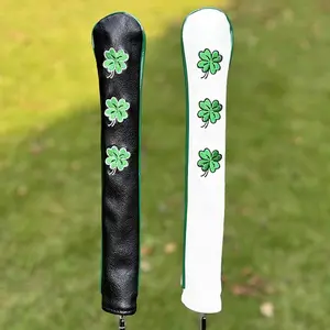 Four Leaf Clover Design Golf Alignment Stick Cover, 1 Count Golf Swing Training Cover, Golf Accessories for Men & Women, Golf Enthusiast, Golf Club Covers