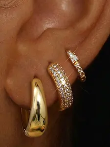 3 pairs (6 pieces) of exquisite, elegant, and delicate CZ earring sets, women's jewelry gift