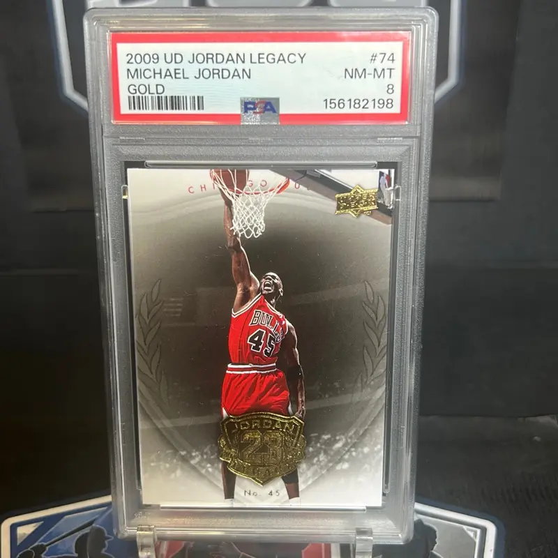 2009-10 Upper Deck Michael Jordan Legacy Hall of Fame Edition Gold #74 PSA 8