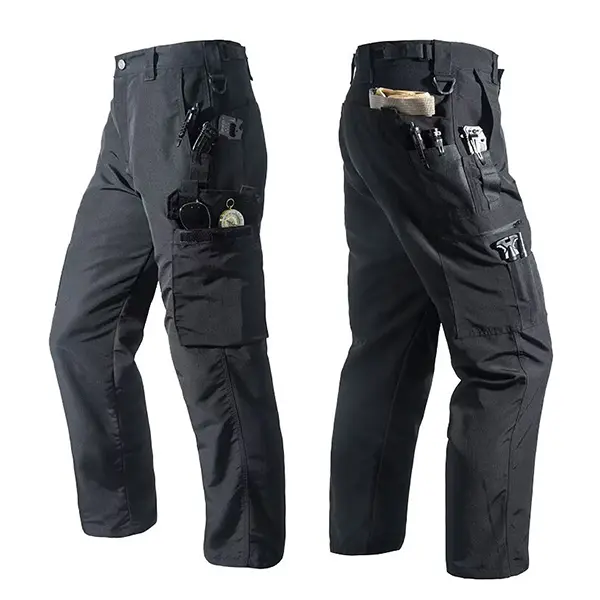 Men’s multi-pocket tactical cargo pants — abrasion-resistant, straight-leg functional outdoor workwear pants for field operations