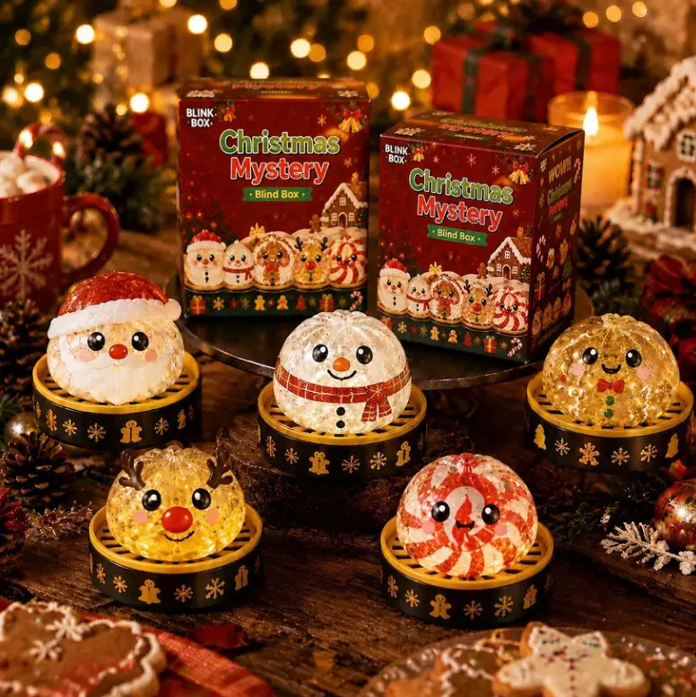Christmas Blind Box Toys Christmas Stocking Stuffers for Kids Squishy Water Bead Stress Balls Holiday Party Favors Goodie Bag Sensory Fidget Toys for Autism Cute Santa Snowman Squeeze Toy Advent Calendar Fillers Classroom Rewards Gifts