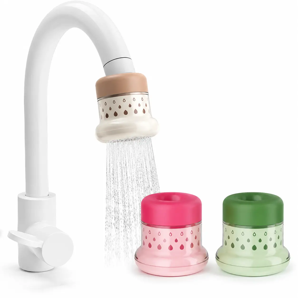 Minimalist Water Tap Filter - Multi-Layer High Quality Water Filters, Home Filtration System with Splash Guard for Vegetable Purification, Car Washing Maintenance Tool