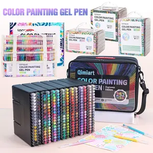 0.6mm Needle Tip Gel Pen Set with Storage Box & Pouch, Office School Supplies, Art Drawing Supplies, Coloring Materials Set, 45/72/99/162/234 Colors for Adult Coloring Books & Card Making, Perfect Gift for Students & Teachers