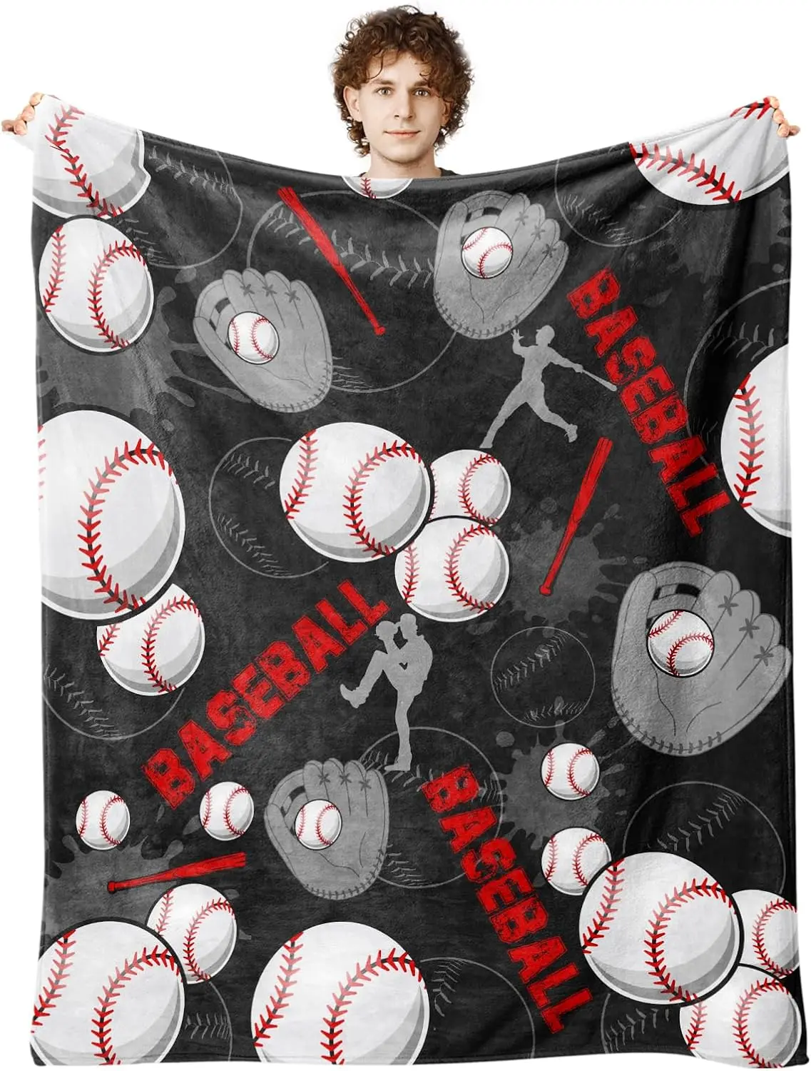 Baseball Blanket for Boys Kids, Baseball Gifts for Boys, Soft Baseball Room Decor Blanket Bedding