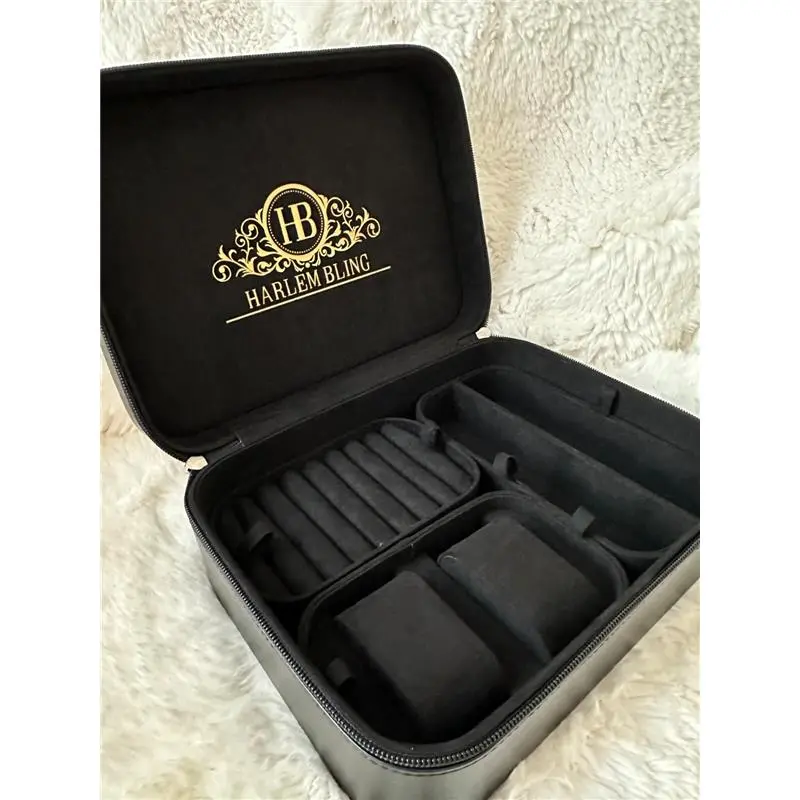 Harlembling Leather Travel Jewelry Box Case