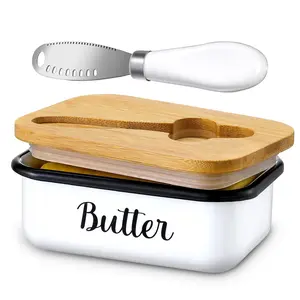 Stainless Steel Butter Dish with Lid & Curler Knife – Unbreakable Container with Double Silicone Seal – Kitchen & Farmhouse Countertop Storage