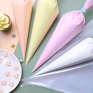100pcs Transparent Icing Bags Set, 100 Pieces Cake Decorating Tools, Baby Food Triangle Pouches, Baking Supplies for Cakes and Desserts, Cake Decorating Kit, Pastry Decorating Tools