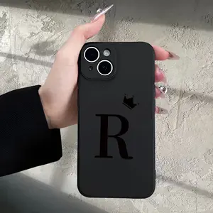 Phone Case - A Creatively Easy Crown Design Featuring The Letter R with a Premium Matte End, Offering Full Camera Protection, Shock Resistance, Drop Protection, And Fingerprint Resistance. It Is Suitable for Iphone 16/15/14/13/12/11/X/XR/XS/8/7/SE P