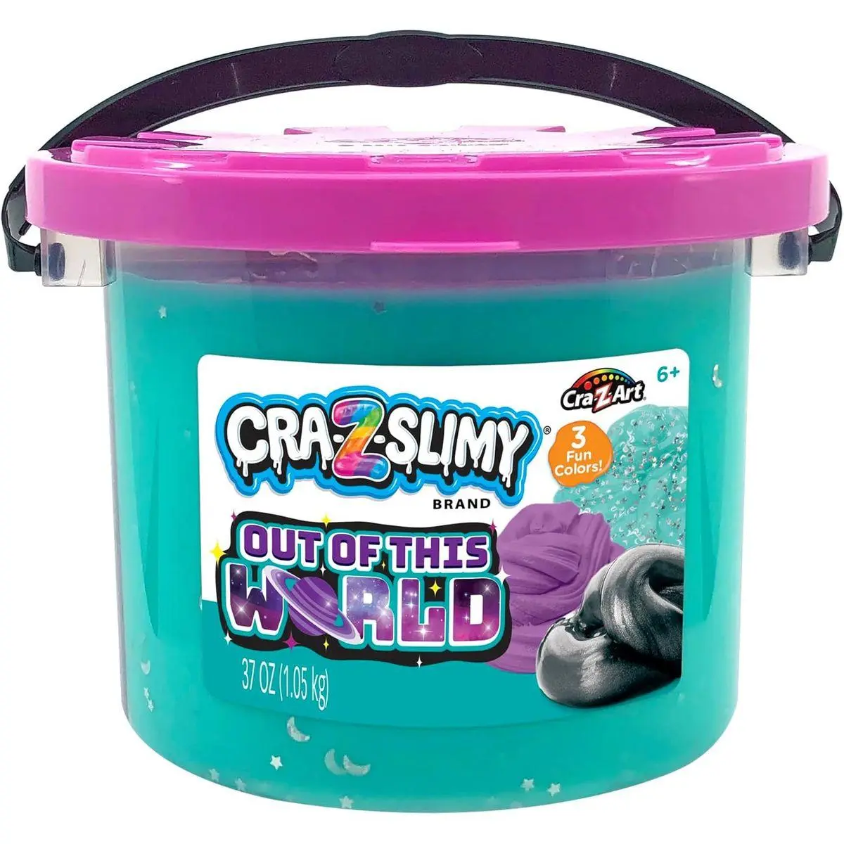 CRA-Z-Slimy Out of This World Slime - 37oz Bucket, 3 Different Slime ...