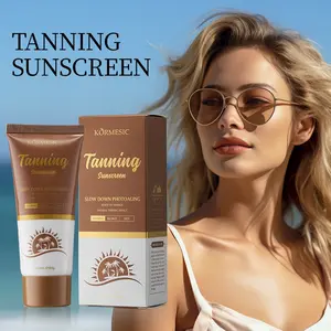 Tanning Sunscreen Lotion SPF 30, Lightweight Non-Greasy Formula for Natural Bronzing, Fast Absorbing Protective Tan Lotion with Broad Spectrum SPF 30, Ideal for Beach & Pool