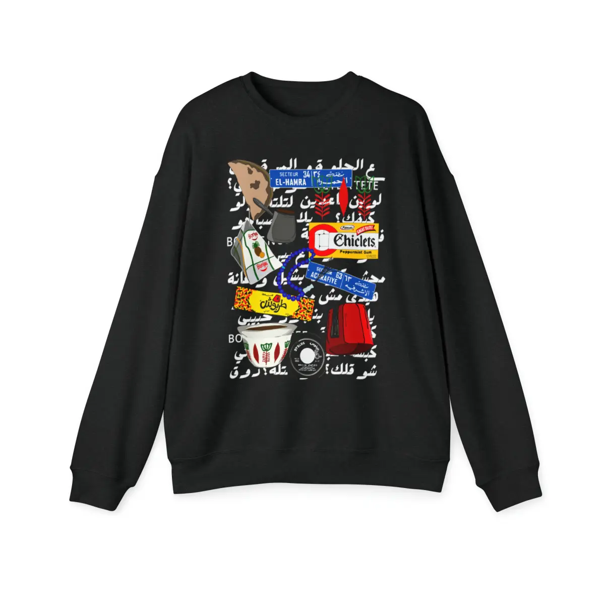 Lebanon Heritage Illustration Cotton Fleece Unisex Drop Shoulder Sweatshirt