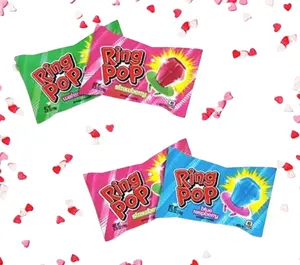 Ring Pop 3-Pack Ring Pop Lollipop Candy Variety Pack with Assorted Flavors Cherry Strawberry Watermelon & Blue Raspberry Individually Wrapped for Parties Rewards