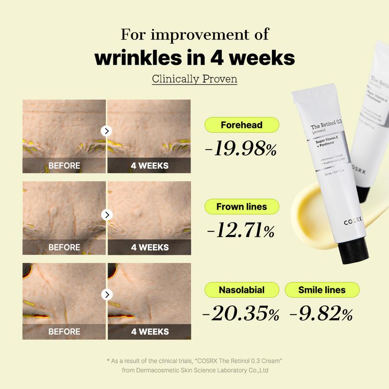 [COSRX Official] The Retinol 0.3 Cream (20ml) | 0.3% PURE RETINOL BOOST SKIN ELASTICITY & FIGHTS FINE LINES, EYE WRINKLES Comfort Skincare