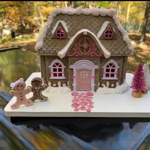 Pastel Pink Gingerbread House