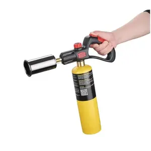 Portable Kitchen Torch, Flamethrower, Metal Blowtorch Lighter, Adjustable Flame, For Steak & Creme Brule Cooking, BBQ, Outdoor Camping Campfire Starter, A Cool Gift (Tank Not Included