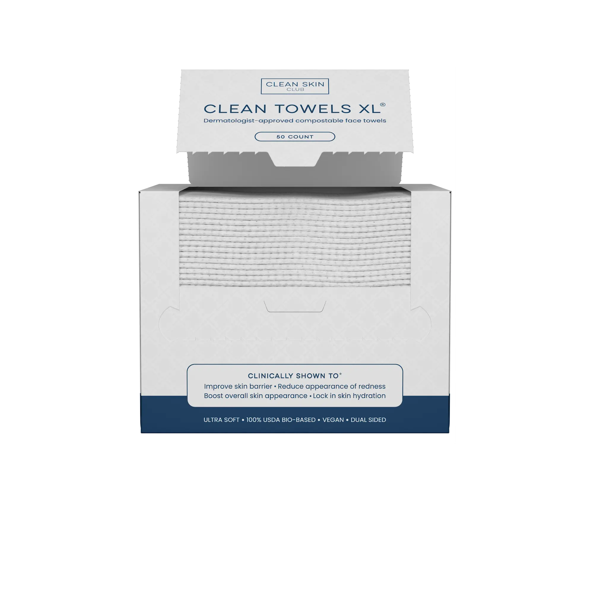 Clean Towels XL - Skincare For Sensitive Skin, Makeup Removal, Natural Barrier Protection