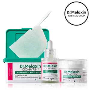 [Dr.Melaxin] Cicapyrin Calming Line | Cicapyrin Calming Ampoule & Cream & 4-Part Pad | Soothing, Cooling, Cica-Exosome | Korean Cosmetics