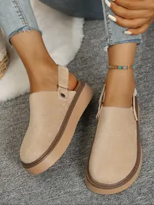 Women's Fashionable Solid Color Slides, Platform Mules, Casual Comfortable Slip on Shoes for Daily Wear, Lightweight Breathable Shoes for All Seasons, Girl