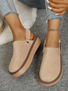 women's fashionable solid color slides, casual comfortable slip on shoes for daily wear, lightweight breathable shoes for all seasons, girl