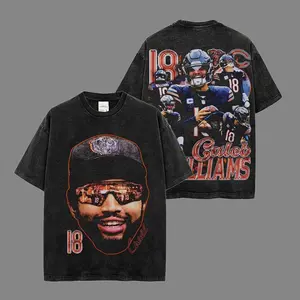 Caleb William 18 Big Face V2 Premium Acid Washed 100% Cotton T-Shirt, SuperCaleb T-Shirt, Mr. Heisman T-Shirt, Bear Down Nation Apparel, Sunday Football Shirt, Game Day Shirt