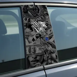 Rich Car B-Pillar Sticker - Elegant Design for Various Models Easy Application Stylish Upgrade for Your Vehicle Car Decals Graphic Decal