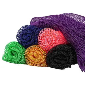 African Net Sponge Authentic - Back Scrub Exfoliating Net Sponge with Knots -  African Bath Sponges for Body Scrubber Exfoliator - Back Washer for Shower Accessories