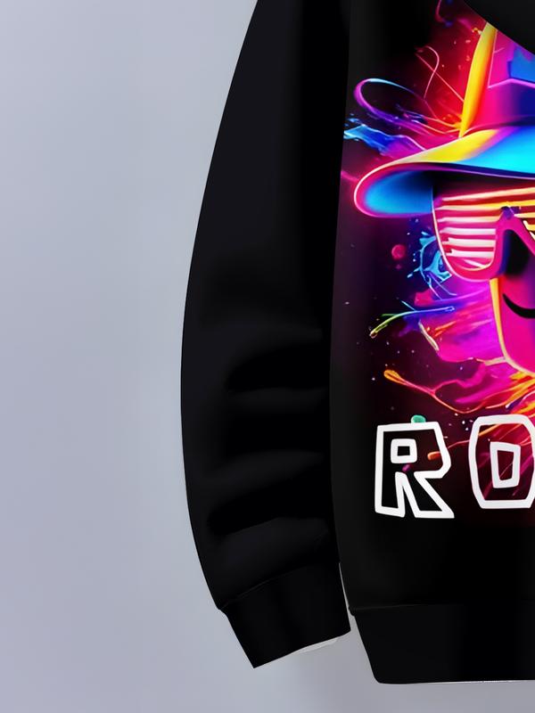 Boys' Fashion Game Character 3D Printed Hoodie Set, Long Sleeve Casual Sportswear - Outdoor Activities Essential, Perfect Gift Idea