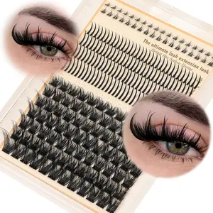 248 Clusters Fluffy Wispy D Curl False Eyelashes, 280 Pieces Mixed Length 12-20mm, Natural Look Anime Fox Fur Lash Extensions, Eyelash Set