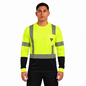 UNISEX LONG SLEEVE HIGH VISIBILITY SHIRT - FOSFO - NO MASK INCLUDED -