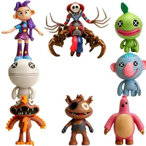 8-Piece Bobble Head Office Figurine Set, Collectible Office & Room Decor, Unique Gaming Accessories, Esports Room Accent, Home Decoration, Perfect Gift