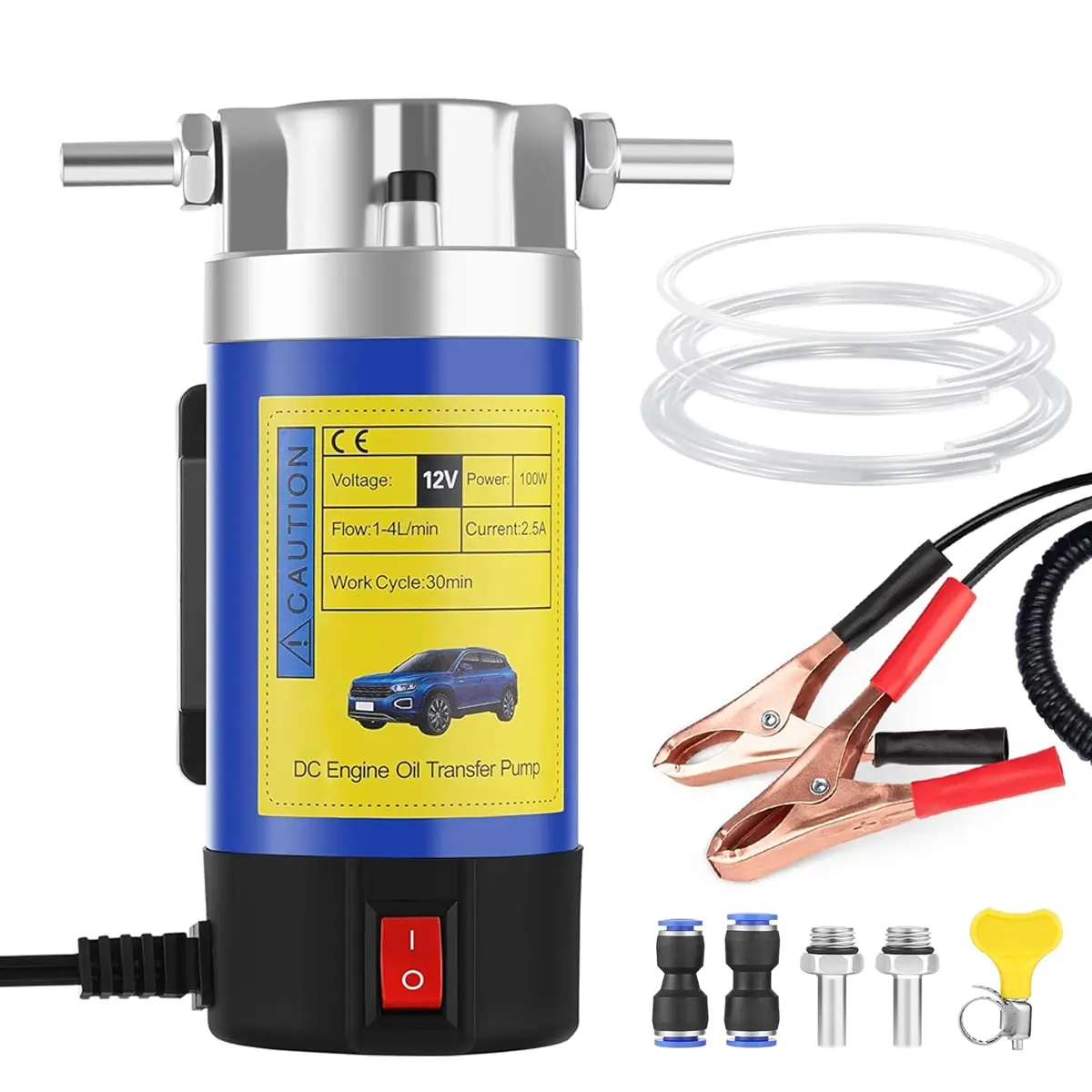 100w High Power Fast Oil Pump, Car Repair Fluid Extractor, Portable Oil Pump, 12V/24v Optional, Electric Fuel Transfer Pump, Auto Repair Tools, Automotive Maintenance Tools