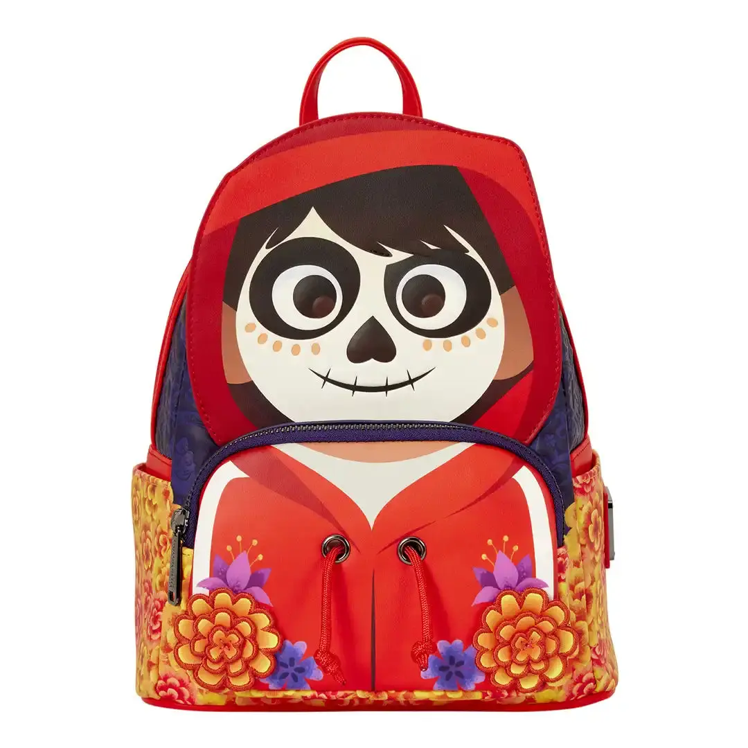 Loungefly Disney Coco Día de Muertos Miguel Cosplay Glow Mini Backpack, Animated Character Functional Luggage Backpack, Animated Character Backpacks