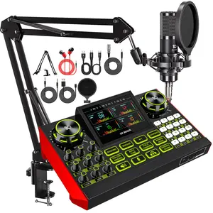 Tenlamp 	 G9-P15 (Cantilever) Live Streaming Sound Card Set, Mixer Device with Voice Changer, 2-Level Noise Reduction, Singing and Video Makers#Outdoorfun#TikTokShopBlackFriday