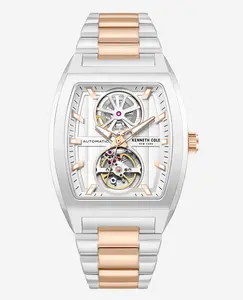 Skeleton Automatic Two-Tone Stainless Steel Bracelet Watch