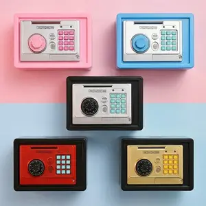 Kids Electronic Safe Piggy Bank, Password Lock Money Box with Simulation Fingerprint & Music, Coin Cash Saving Box for Boys Girls, Perfect Birthday Christmas Easter Gifts, Mini ATM Bank Toy for Learning Finance