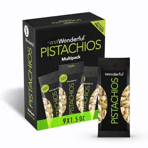 Wonderful Pistachios In Shell, Roasted & Salted Nuts, 1.5 Ounce Bag (Pack of 9), Protein Snacks, On-the-Go, Individually Wrapped Healthy Snacks for Adults