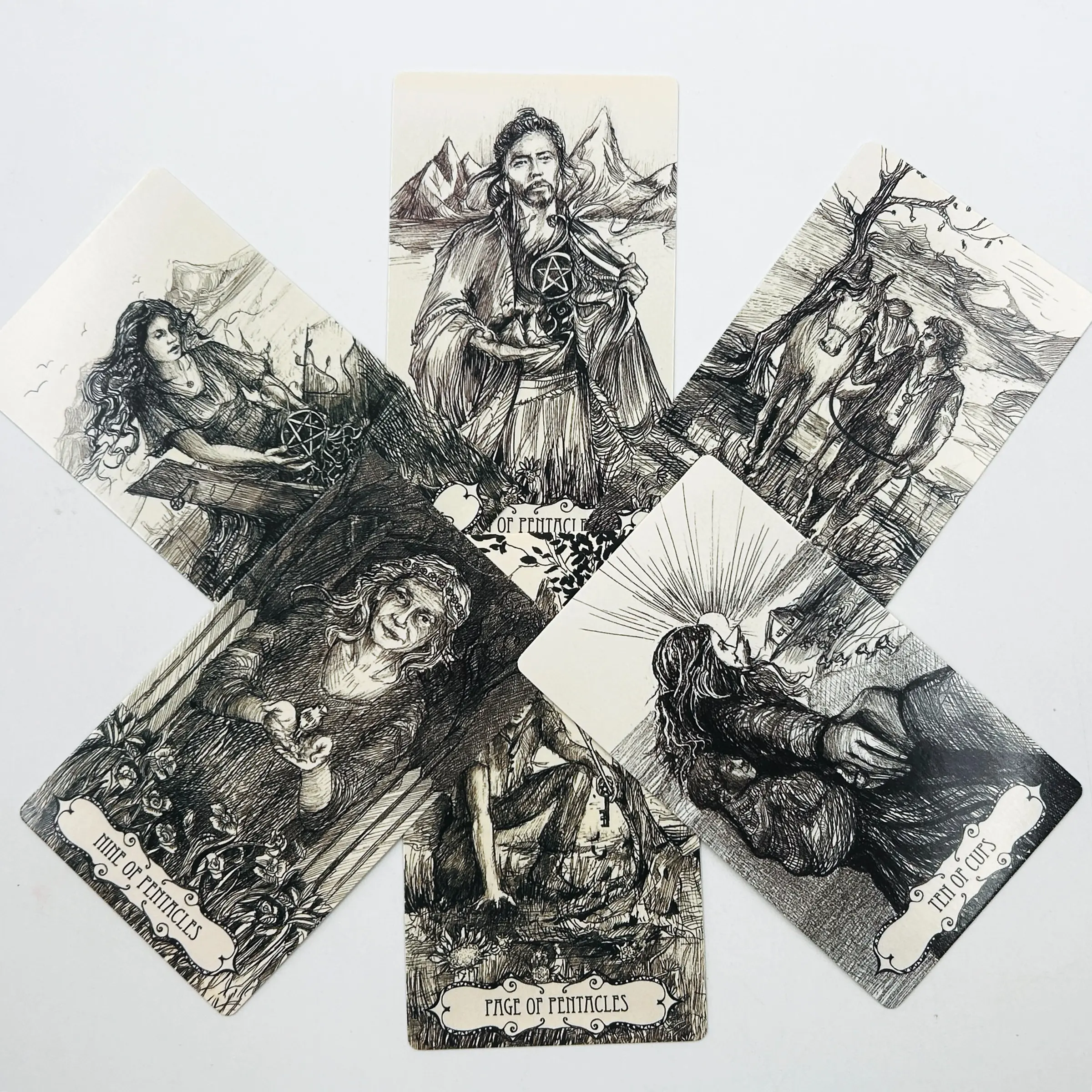 Deep Abyss Tarot Cards with Guide, Outdoor Camping Party Entertainment, Fortune Telling Essential, Holiday Gift, 78 Cards, 12x7 Cm