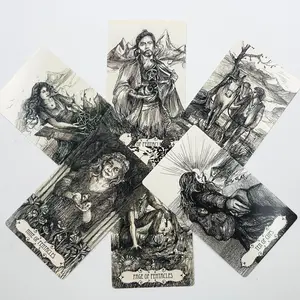 Deep Abyss Tarot Cards with Guide, Outdoor Camping Party Entertainment, Fortune Telling Essential, Holiday Gift, 78 Cards, 12x7 Cm