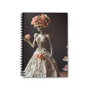 Skeleton Wedding Spiral Notebook, Dark Academia  Gothic Notebook, Goth, Junk Journal, Skull Notebook