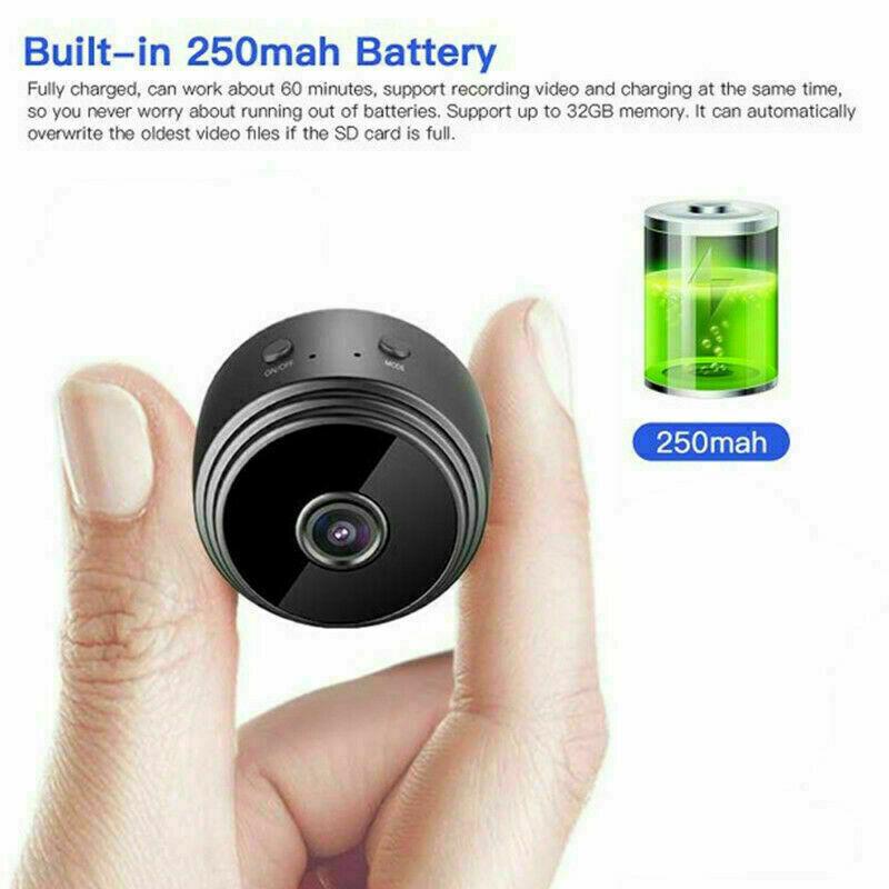 Mini Hidden Spy Camera Wireless WiFi IP Home Security 1080P HD DVR Night Vision