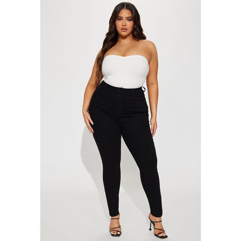 Tall Harper High Rise Stretch Skinny Jeans - Black