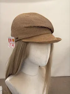 Summer Straw Newsboy Cap, Elegant UV Sun Hat for Women, Japanese Minimalist Beret, Sun Visor Cap, Lightweight Sun Hat, Perfect for Travel & Beach, Stylish Summer Accessory