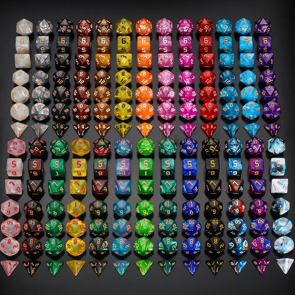 DND Dice Set - Polyhedral Dice, D&D Dice Sets with bag,dice sets of D4 D6 D8 D10 D12 D20 compatible with Dungeons and Dragons role playing game RPG M